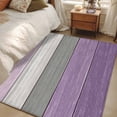 thumbnail image 4 of Purple Grey Wood Grain Runner Rug 2.7x5 FT, Non Slip Entryway Carpet, Ombre Rustic Retro Wooden Plank Washable Soft Floor Carpet Entrance Mat Non-Shedding Throw Rug for Hallway Laundry Room Bedside, 4 of 9