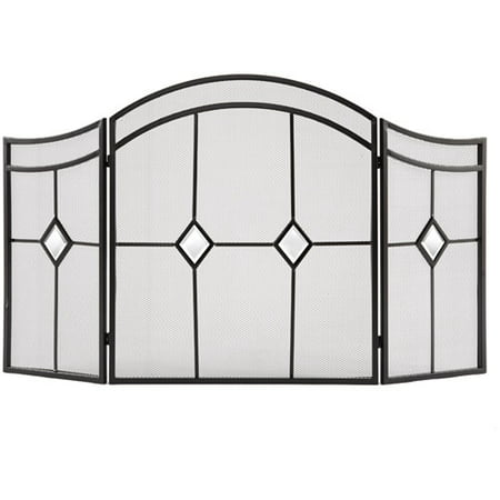Pleasant Hearth 3-Panel Arched Diamond Fireplace
