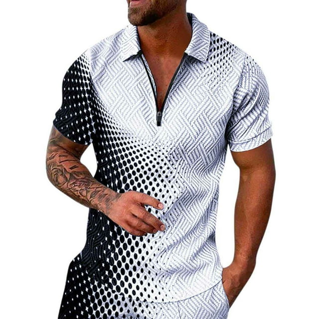 Gibobby Playera Polo Playeras Tipo Polo para Hombre Moda Camiseta Casual(Blanco,M)