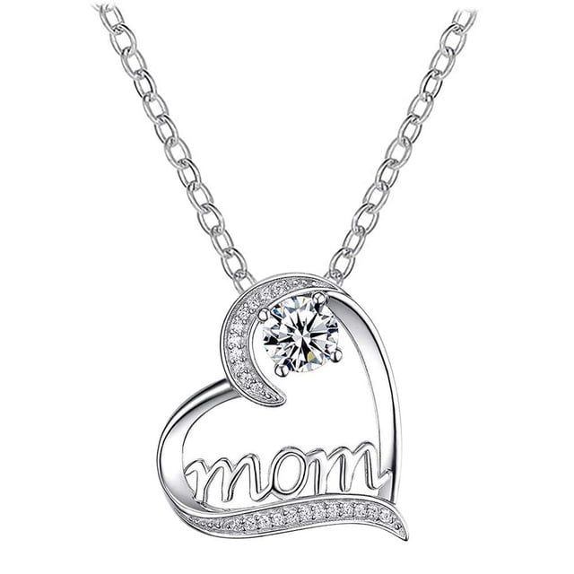 Collar de amor personalizado para mujer, regalo perfecto para cumpleaños y día de la madre Colgante de corazón de mamá inolvidable