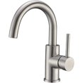 thumbnail image 1 of Grifo del fregadero de la barra, grifo de la cocina del baño de níquel cepillado de un solo agujero de acero inoxidable brand modelStyleType, 1 of 1