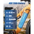 thumbnail image 4 of PUCKIPUPPY 26" Electric Bikes for Adults 28 mph Max Speed 1350W Peak up to 80Miles Range Fat Tire Full Suspension Ebikes 48V 20AH Battery 8 Speed off Road E-Mountain Bikes, Comply with UL2849 By SGS, 4 of 11