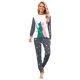 thumbnail image 1 of Moonsky Wicked Christmas Family Pajamas Matching Set Wicked Print Long Sleeve Tops and Plaid Pants Sleepwear Soft(S#Women), 1 of 5