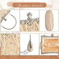 thumbnail image 4 of Bolsos de mano de noche con cuentas Vintage de los años 20, bolso de mano con solapa, bolso de mano para mujer, accesorios formales para fiestas de boda de los años 20, 4 of 5