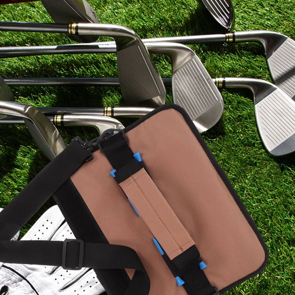 FONDOTIN Nylon Golf Sunday Bag Khaki Wear-Resistant Multi-Use Club Carrier for Camping