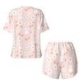 thumbnail image 5 of Naloa Flower Rabbit Women's Short-Sleeved Pajama Set, Loungewear, Summer pajamas, Breathable Cozy - Small, 5 of 9