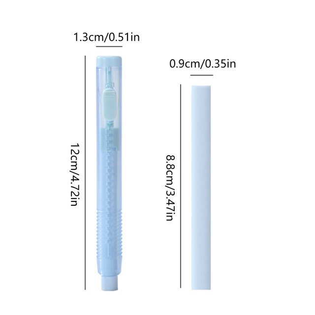 Ltdhehe 4pcs Creative Mechanical Pen Shape Eraser Rubber Retractable Stationery School Eraser Pen Retractable Mechanical Eraser Pen Include Eraser Pen For School Painting Writing