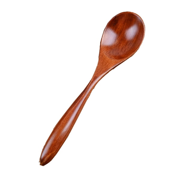 Handmade Japanese Style Wooden Soup, Kitchen Cooking Soup Teaspoon with Tied Line on Handle