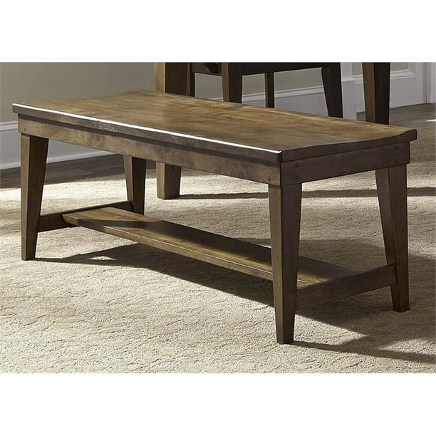 Liberty Furniture Hearthstone Dining Bench in Rustic Oak Walmart
