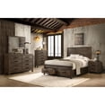 thumbnail image 5 of Newboti Furniture Rustic Golden Brown Queen Storage Bed NO.69574, 5 of 6