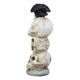 thumbnail image 2 of Gothic Raven Crow Bird Perching On Totem Stacked Skulls With LED Light Statue, 2 of 7