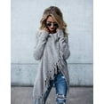 thumbnail image 2 of 1Pcs Tassel Slash Sweater Jacket--Light Gray-Light Gray-L, 2 of 5