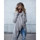 thumbnail image 2 of Suéter tipo poncho con flecos para mujer, cárdigan largo, 2 of 5