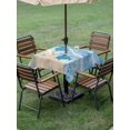 thumbnail image 4 of Outdoor Tablecloth with Umbrella Hole for Patio/Picnic/Party/Camping, Navy Blue Turtle Coastal Waterproof Table Cloth Square Cover Washable, Waves Seaside Summer Beach Ocean (54"x 54"), 4 of 9
