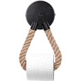 thumbnail image 1 of Toilet Paper Holder, Toilet Roll Holder with Telephone Shelf, 304 Stainless Steel, No Drilling Wall Mount for Bathroom (Linen), 1 of 5