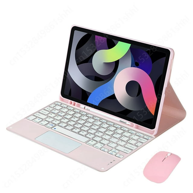 Wireless Trackpad Keyboard Teclado For iPad 10 Generation 2022 Case For Apple iPad 10 9 inch 2022 Keyboard Tablet Magnetic Cover pink key case mouse Hebrew