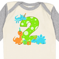 thumbnail image 4 of Inktastic Dinosaur party-Second Birthday Boys or Girls Long Sleeve Baby Bodysuit, 4 of 5