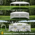 thumbnail image 3 of 10x20 Pop Up Canopy Tent with 6 Removable Sidewalls and 4 Windows, Waterproof Commercial Instant Shelter Tent for Wedding, Courtyard with Portable Bag, White, 3 of 9