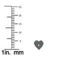 thumbnail image 2 of SZUL Women's 14K White Gold 5MM Heart Ruby Earrings, 2 of 2