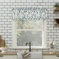thumbnail image 6 of Mainstays 3-Piece Semi Sheer Rod Pocket Kitchen Window Tier Pair and Valance, 2 Café Curtains and 1 Curtain Valance, White Modern Ogee, 54"W x 24"L, 6 of 8