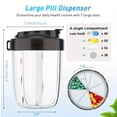 thumbnail image 5 of 7-Compartment Pill Organizer – Extra Large Bottle Holder for Vitamins, Monthly Medication Dispenser, Travel Container for Pills, 5 of 5