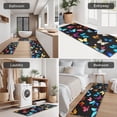 thumbnail image 5 of Black Blue Yellow Butterfly Pattern Kitchen Rugs Sets Of 3,Kitchen Runner Rugs Non Skid Washable,Decorative Kitchen Floor Mats for Kitchen,Sink,Laundry,17"x30"+ 17"x47" + 17"x59", 5 of 6