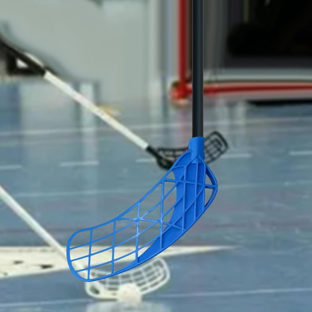 Hoja de palos de Floorball, cabeza de palo de Hockey de Floorball para palos de 18mm, piezas curvas de palo de Floorball, hoja de palo de Hockey en azul