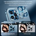 thumbnail image 7 of ZHaobin 2024 Metal Aluminum Alloy Case for iPhone 16 15 14 13 Pro Max Original Color Ultra-thin Back Cover Full Camera Protection (Magsafe 360 blue,For iphone 15), 7 of 7