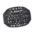 thumbnail image 4 of Pantalla de lámpara tejida con cuerda de papel, estilo boho retro vintage, lámpara de techo decorativa Negro, 4 of 9