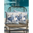 thumbnail image 4 of Outdoor Pillows Waterproof, Thanksgiving Pumpkins Bedding Throw Pillows with Insert for Couch Sofa Bed, Blue Fall Eucalyptus Autumn Rustic Flowers 16x16 Inch Pillowcases Patio Pillow Set of 2, 4 of 8