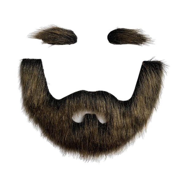 Conjunto de barba y cejas, accesorios para disfraces de barba, accesorios de bricolaje, barba y vello facial. Oro negro