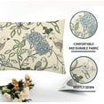 thumbnail image 3 of Vintage Floral Bird Lumbar Pillow Covers 12x20 Inch Set of 2 Gray Blue Green Flowers Leaves Decorative Throw Pillows For Couch Chinoiserie Pillow Cases Home Decor For Sofa Bed Porch Room Outdoor, 3 of 6