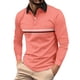 thumbnail image 1 of pstuiky camisetas de manga larga para hombre, Camisa deportiva de manga larga con solapa y botones para hombre camisetas de hombre m, 1 of 4