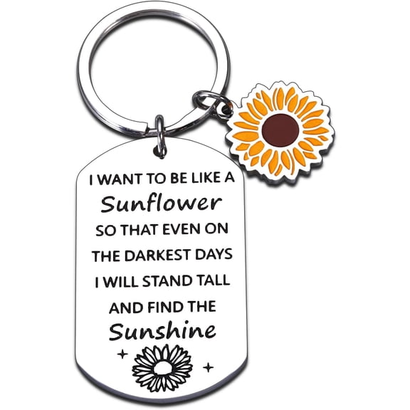 Back to School Supplies,Inspirational Sunflower Keychains Gifts for Women,1st Day of School Gift for Daughter,Christmas Keychain for Women,Stocking Stuffer,White Elephant Gift for Him Her