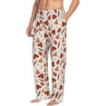 thumbnail image 6 of Gukieu Autumn Brown Butterfly Print Men's Home Trousers, Elastic Drawstring Home Pajamas Clothing Suitable for Adult Men-X-Large, 6 of 6