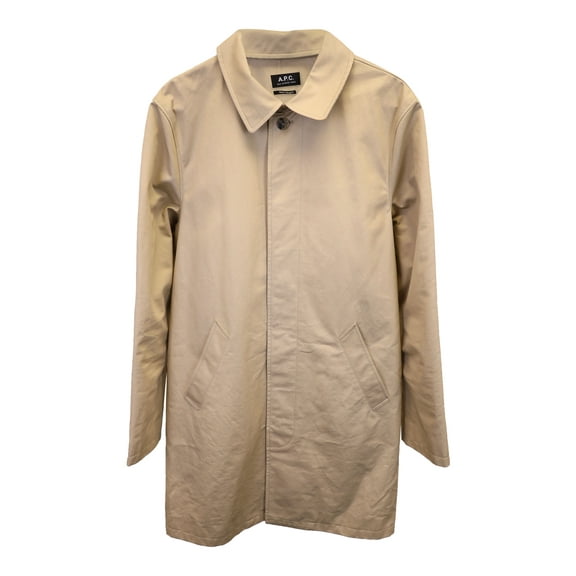 Pre-Owned A.P.C. Urban Mac Trench Coat in Beige Cotton