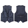 thumbnail image 4 of ETHAN Boys Suits Slim Fit Tuxedo Set 3 Pieces with Jacket Vest Pant for Kids Prom Wedding Formal Dresswear Outfit 2-20Y, 4 of 7