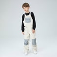thumbnail image 2 of Gubotare Boys Hiking Pants Kids Snow Bibs Insulated Waterproof Ski Overalls Winter Warm Snowsuit Snowboarding Jumpsuit with Adjustable Straps Size 7-8 (White,7-8 Years), 2 of 8