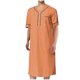 thumbnail image 1 of Camisas de Manga Larga de los Hombres, Cuello en V de Verano de Color Sólido Bolsillo Musulmán Roba Blusas Conjuntos para el Uso Casual Y Diario, 1 of 6