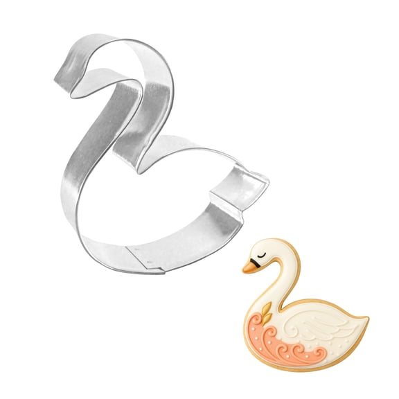 Swan Cookie Cutter 3.75 inches A3019 - The Cookie Cutter Shop - Tin Plated Steel Cookie Cutter