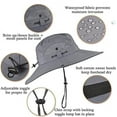 thumbnail image 4 of Hat with Fan Built in, Wide Brim Solar Fan Outdoor Fishing Hat-Solar & USB Charging, UPF 50+ Sun Hat, UV Protection Hat, 4 of 7