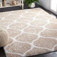 thumbnail image 2 of SAFAVIEH Tahoe Thelma Quatrefoil Shag Area Rug, 6'7" x 8'7", Beige/White, 2 of 8