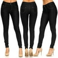 thumbnail image 2 of 2 Women Stretchy Denim Jegging Jeans Pants Tummy Control Fitted Black Small Sale, 2 of 7