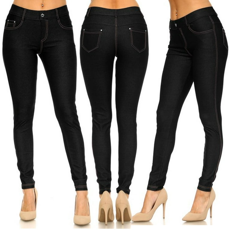 Women Stretchy Black Denim Jegging Skinny Jeans Pencil Pants