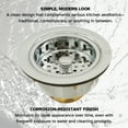 thumbnail image 4 of Westbrass 3-1/2" Post Style Kitchen Sink Basket Strainer, Polished Nickel, 4 of 9