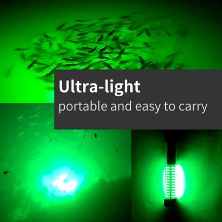 Ymiko Underwater Electronic Fish Attraction LED Light Night Fishing Bait Lures Lamp,Underwater LED
