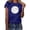 Blue, variant on Trendfront Womens Distressed Baseball Graphic Tee Sports T Shirt Crewneck Short Sleeve Softball Game Day Fan Gifts Summer Casual Tops