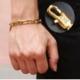 thumbnail image 2 of QQTDFG Fashion Classic Men Women 8MM Chain 18K Gold Plated Bracelet Wedding Jewelry Hot-#4, 2 of 3