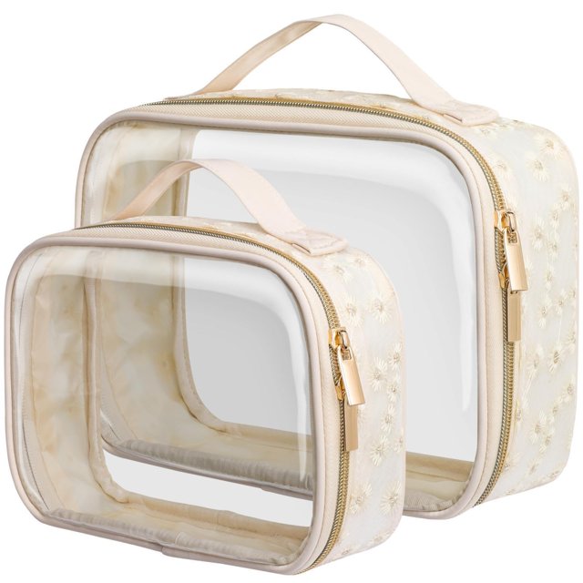 Neceser PACKISM con textura floral y encaje aprobado por la TSA
