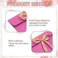thumbnail image 3 of Envelope with Knot 6.8" x 5", 20Pcs Greeting Card Invitation Envelope with Ribbon for Invitations and Greeting Cards Gift Christmas Birthday Party, Rose Red, 3 of 7